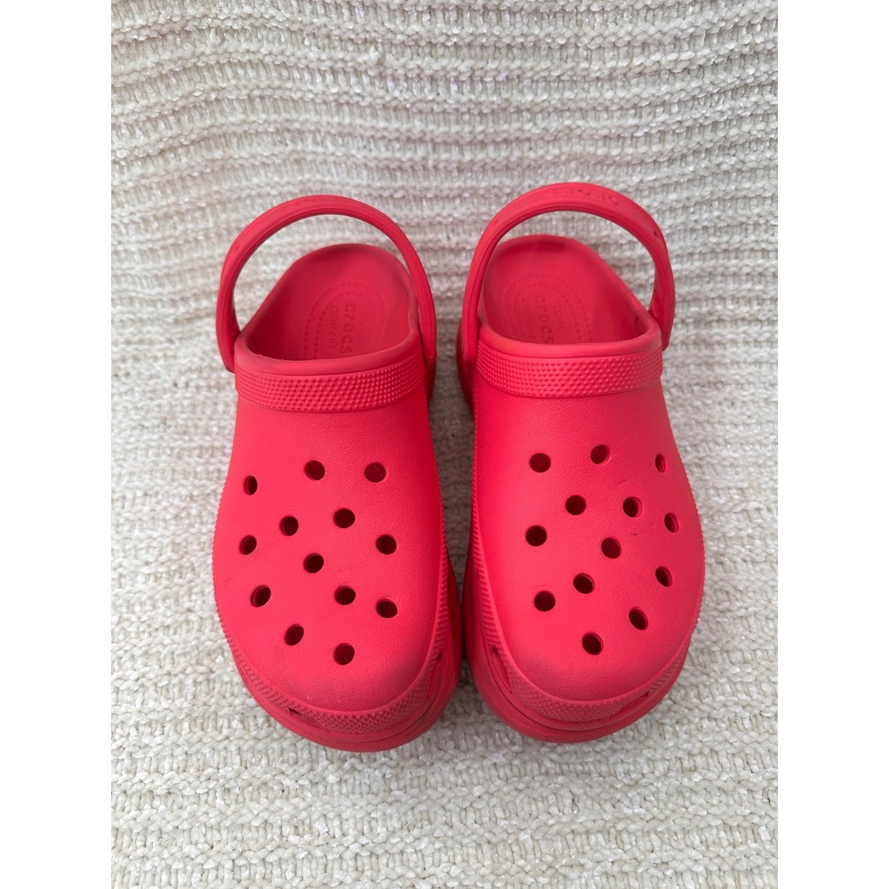 Crocs Classic Crush Clog Platform Sandals Women Size 9 Dragon Fruit Pink Comfort - Picture 2 of 12